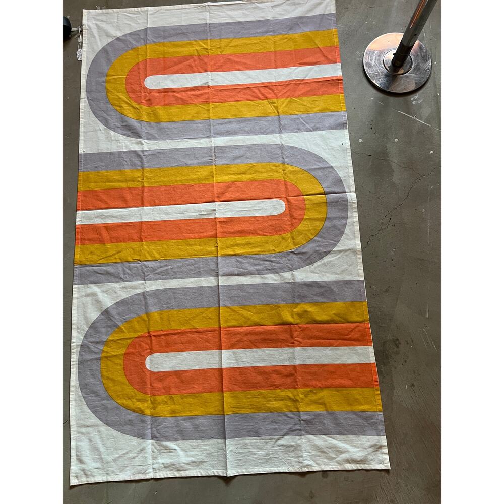 Tapestry, retro, 70s, orange, geometric, Orange Yellow